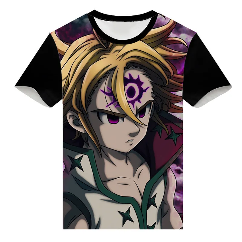 

Seven Deadly Sins of the Seven Deadly Sins of Full Color Short Sleeve 3DT T-shirt Fashion Clothes Anime Clothes Students Clothin