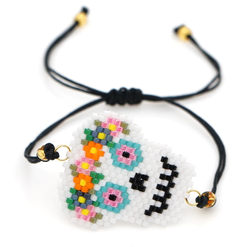 

Go2boho Bohemian Skull Jewelry MIYUKI Bracelet Women Mexican Skull Pulseras Mujer Moda 2019 Child Girl Bracelets Armband Fashion