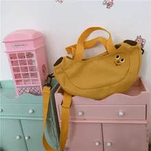 Южная Корея INS банан яблоко мультфильм милые мягкие девушки сумка шикарные девушки холщовые сумки для учащихся сумка на плечо