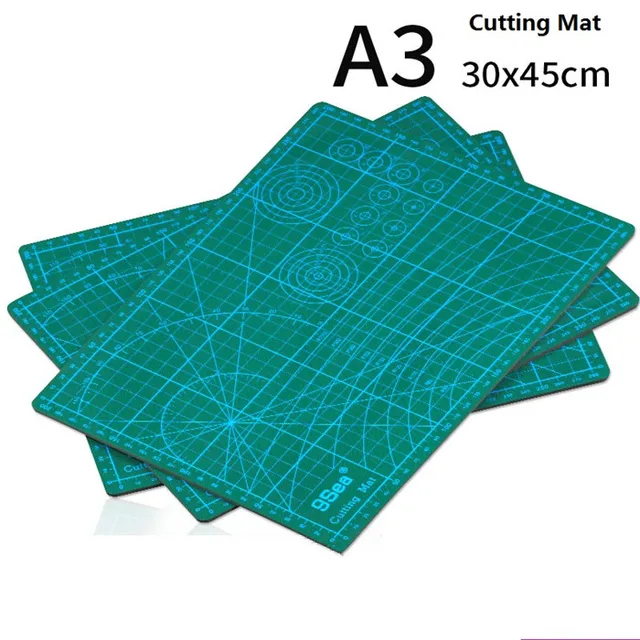 Deli 78400 A4 78401 A3 PVC Self-healing Paper Cutting Mat Desk Cut Plate  300x200mm 455x305mm Gray Green Color Cutting Board - AliExpress