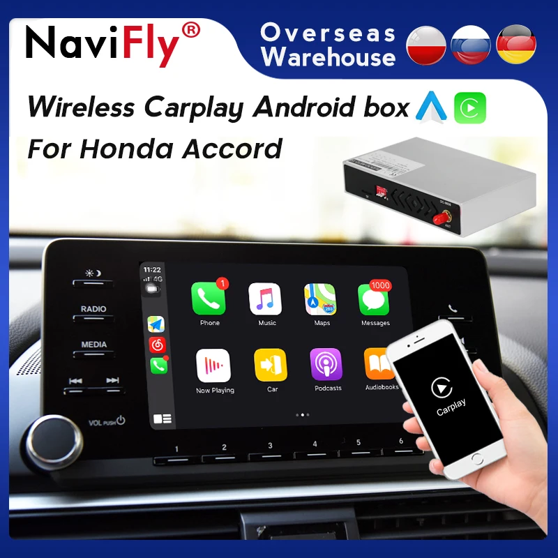 Navifly Android Auto Wireless Apple Carplay Decoder Box For Honda