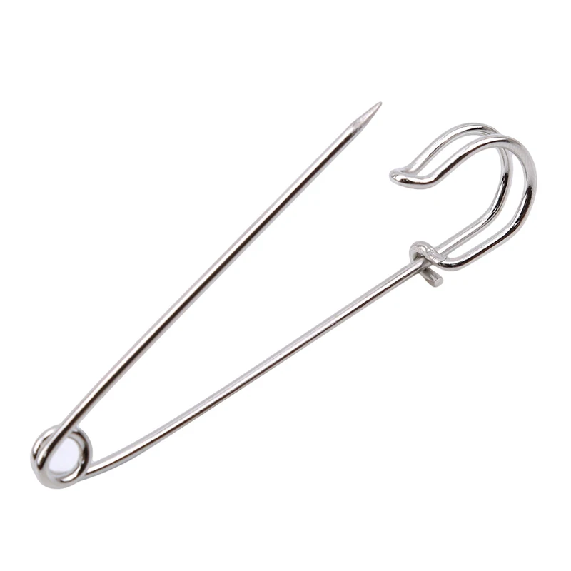 100Pcs Extra Large Steel Safety Pin Brooch Pin Safety Pins Brooch,Bright Silver Sewing Needle 65mm/75mm Alfileres Costura