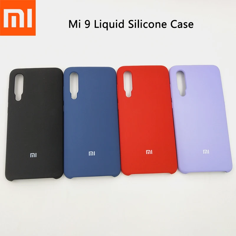 

Xiaomi Mi 9 Case Back Liquid Silicone Protective Cover Original Mi9 Silky Soft-Touch Case Coque Ultra Slim Mobile Phone Shell