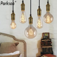 Ампулы светодиодный Эдисон лампы T45 ST64 G80 G95 G125 Супер Спираль светильник лампочка Винтаж светодиодный ламп накаливания 220V E27 3-4 Вт Ретро Декор настенные светильники