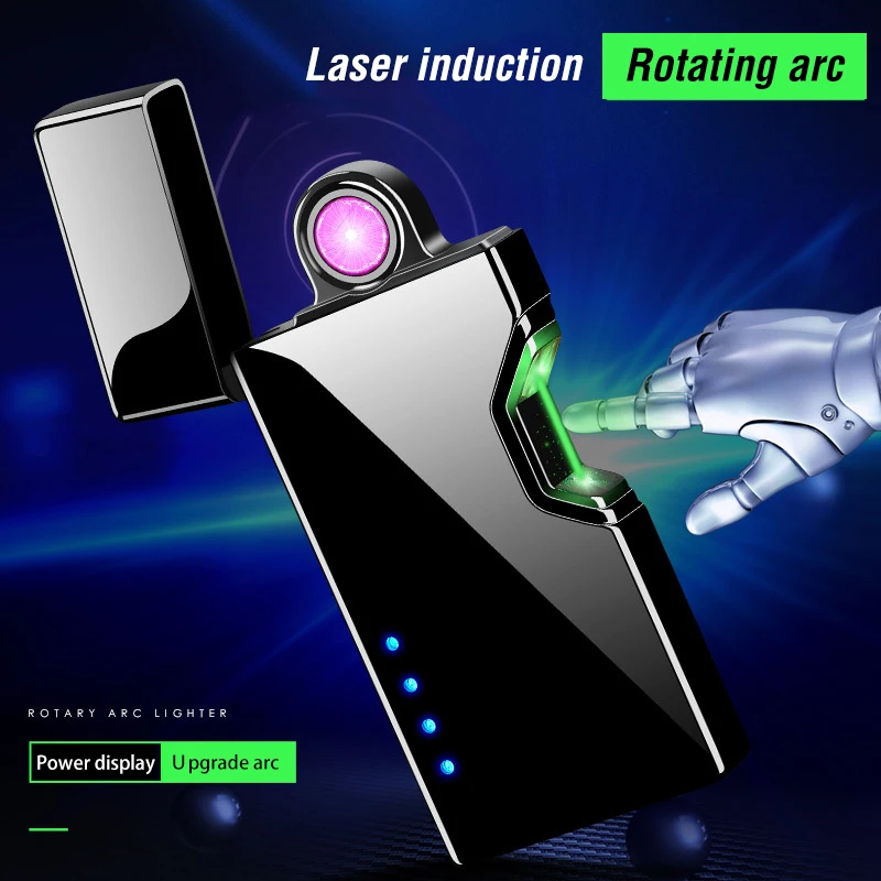 Lafagiet поворот огонь USB электрическая зажигалка для сигарет Лазерная зажигания