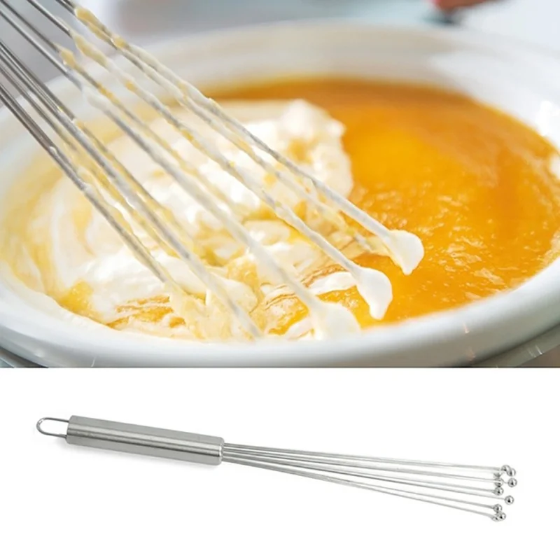 Kitchen Stainless Steel Ball Whisk Eggbeater Handheld Mixing Cooking Tools
