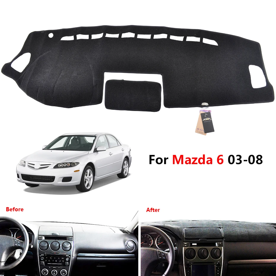 Для Mazda 6 Atenza 2003- автомобильный коврик для приборной панели защитный лист ковер Стайлинг 2006 2009 - Название цвета: Mazda6-LHD 03-08