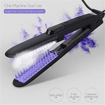 

Hair Straightener&Curler Brushes Styling Tools New Steam Hair Straightener Brush Professional Spray Hair Straightener Flat Iron
