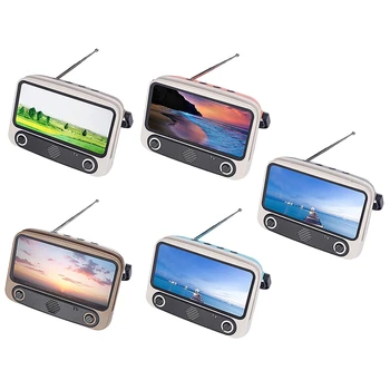 

Retro TV Bluetooth Speaker, Portable TV Shape Speaker, Phone Stand Radio, Handheld Stereo Music Player