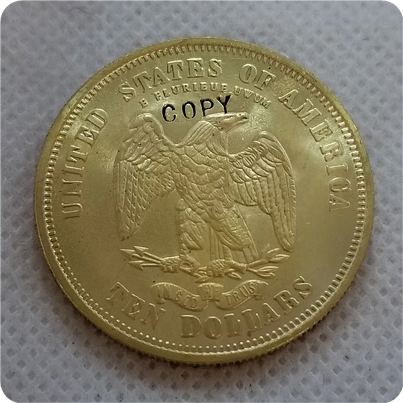 США 1875 моряк голова$10,00 или Орел шаблон имитация монеты