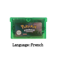 Emerald FRA 32 бит видеоигры картридж Консоли Карты Poke серии ENG/FRA/Gree/ESP/ITA язык ЕС/США Версия для nintendo GBA - Цвет: Emerald FRA