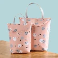 Органайзер для детских подгузников, многоразовый, водонепроницаемый, с мультяшными принтами, влажная, сухая сумка, переносная, Мумия, сумка для хранения, дорожная сумка для подгузников