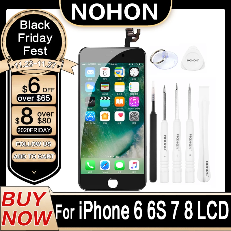 ЖК дисплей NOHON для iPhone 8 7 6 S экран iPhone8 iPhone7 iPhone6 оригинальный запасной дигитайзер в