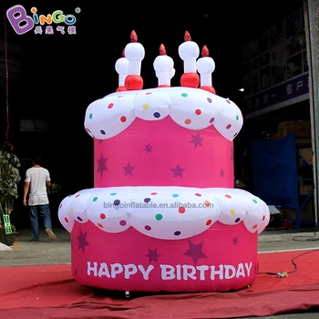 

2m High Inflatable Two-Layer Cake with Built-in Air Fan/Inflated Birthday Decor for Kids