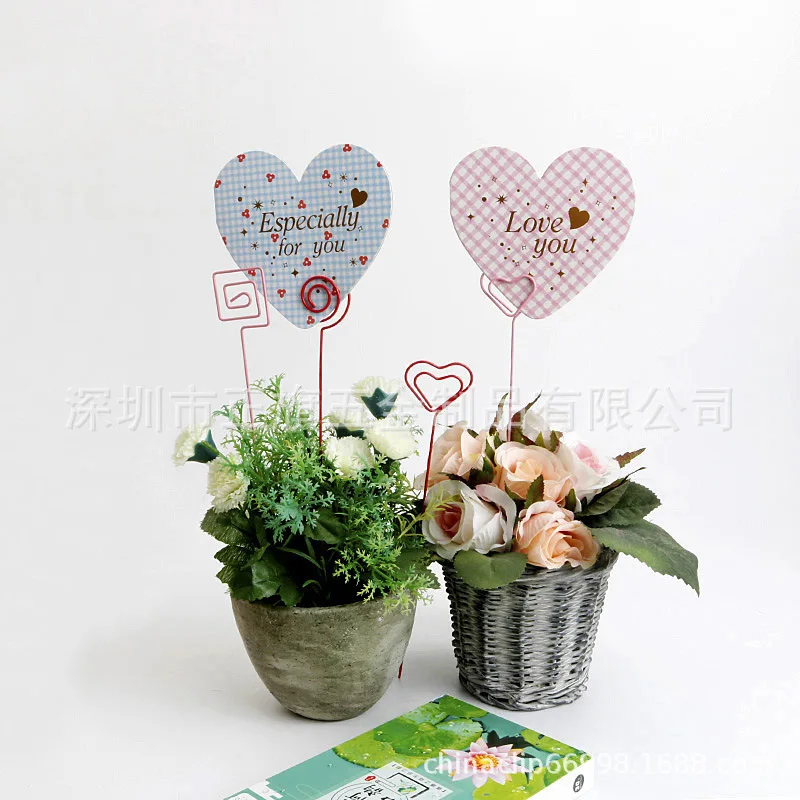 Cross Border Source Currently Available Metal Silver 85 Mm Heart Shape Circle Star Notes Folder Message Folders the Same Day Del