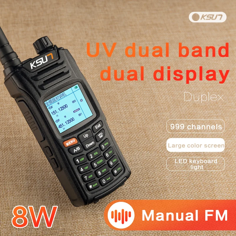 Двухдиапазонная рация KSUN VHF 136 174 МГц и УВЧ 400 520 двухсторонняя авиационный
