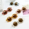 Kids Fashion Children's Sunglasses Infant's Retro Solid Color Ultraviolet-proof Round Convenience Glasses Eyeglass 1