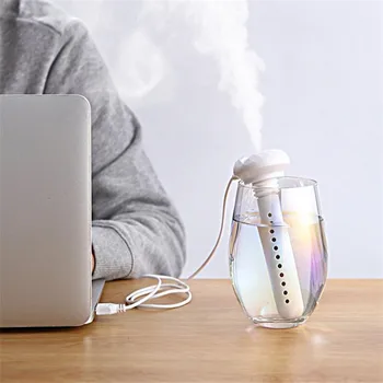 

USB Portable Air Humidifier Diamond Bottle Aroma Diffuser Mist Maker For Home Office Humidification Detachable