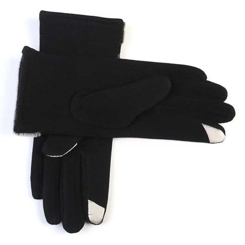 Зимние женские теплые перчатки для катания на велосипеде модные мягкие перчатки с сенсорным экраном полный палец плюшевые лыжные