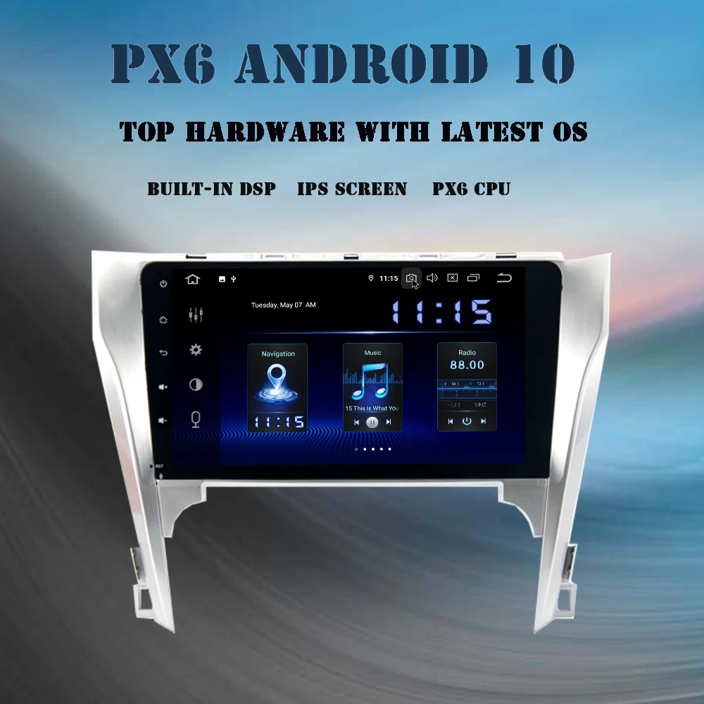 Android 10 0 автомобильное радио для Toyota Camry 2012 2013 2014 мультимедийный плеер GPS navi DSP 2 &quotIPS