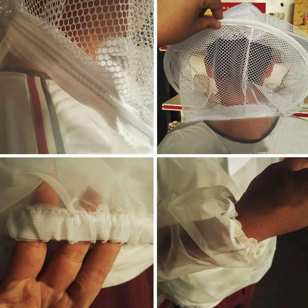 Hat Mesh Veils Smock Beekeepers Beekeeping Anti-Bee Half Body Protective Clothes Transparent Breathable Beekeeping Equipment beekeeping clothing