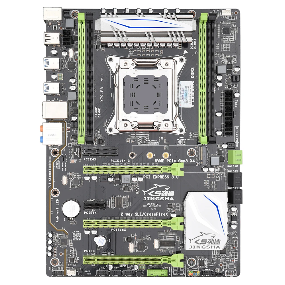 Материнская плата X79 P3 LGA 2011 4 канальная игровая материнская ATX с портами USB 3.0 SATA3.0
