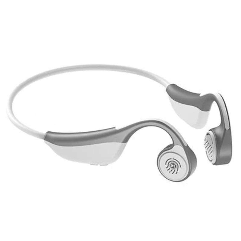 Костной проводимости наушники Водонепроницаемый Bluetooth 5,0 открытый ухо беспроводные наушники для бега, спорта, фитнеса - Цвет: White