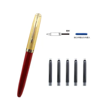 

Jinhao Metal Fountain Pen Matte Season Color Iridium Fine Nib 0.38mm Ink Pen Office Business Writing Gift