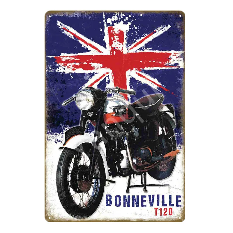 Racer Norton Motorcycle металлический плакат жестяные знаки для паба автомобиля клуба бара гаража магазина домашний декор настенная живопись Carft подарок YI-065 - Цвет: NEW0265AI