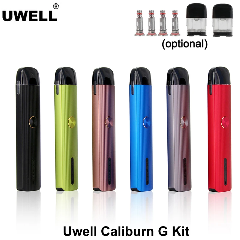 Оригинальный набор для вейпа Uwell Caliburn G батарея 690 мАч 18 Вт 2 мл картридж