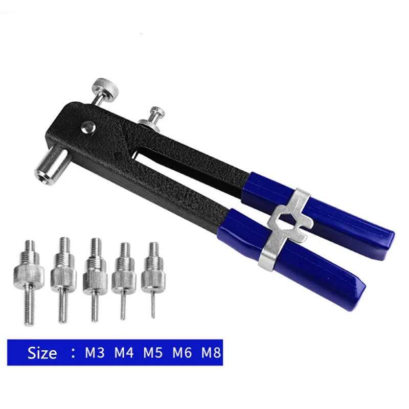 

86pc Blind Rivet Nuts Gun Tool Kit Threaded Insert Rivet Riveter Nail Gun with Rivet Nuts Riveting Kit M3-M8
