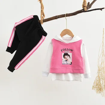 

2020 autumn new children's clothing Korean fashion baby cute girl three-piece tide children's casual wear