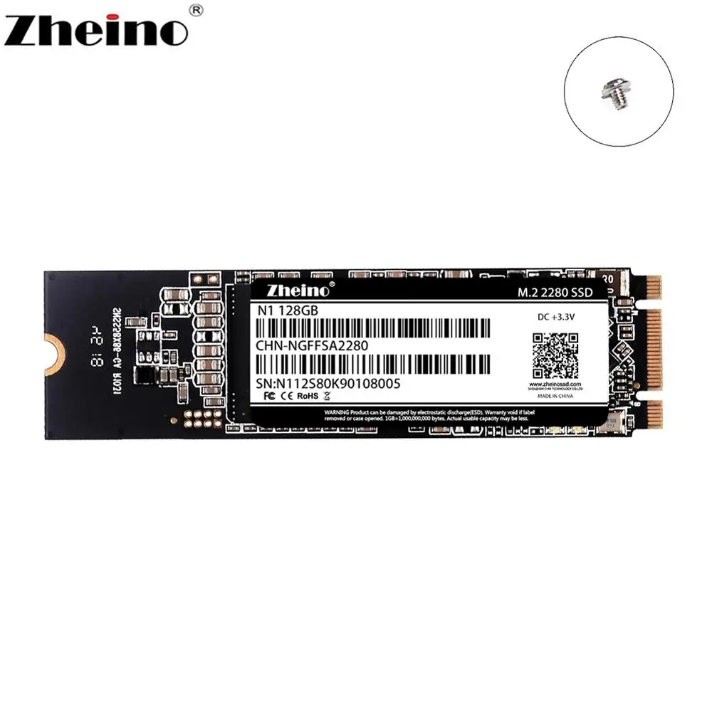 Zheino M.2 SSD 128 ГБ 256 512 1 ТБ SATA NGFF 2280 Внутренний твердотельный накопитель для портативных ПК