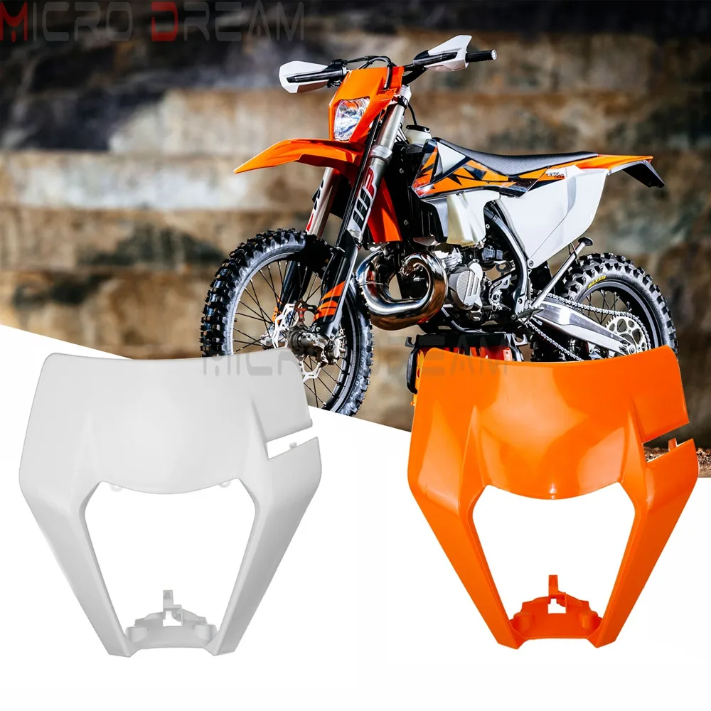 Supermoto Off Road Dirt Bike White Headlight Bulb Headlamp Cover For FE FC TE TC EXC SX XC SMR WR CRF XC-W EXC-F | Автомобили и