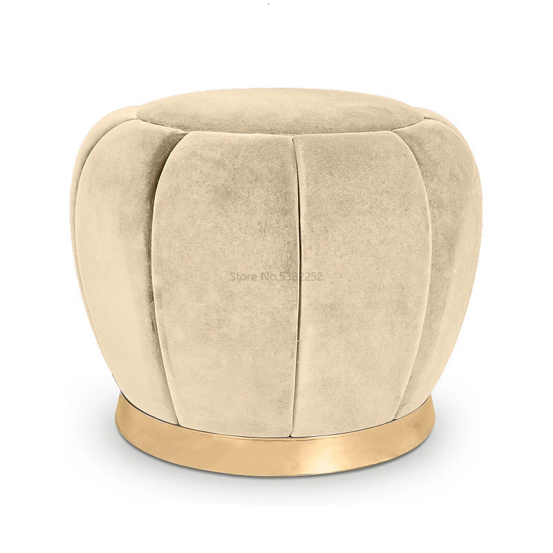 Household small stool fashion creative fitting room cloth art change shoes stool makeup round stool modern simple - Цвет: a3