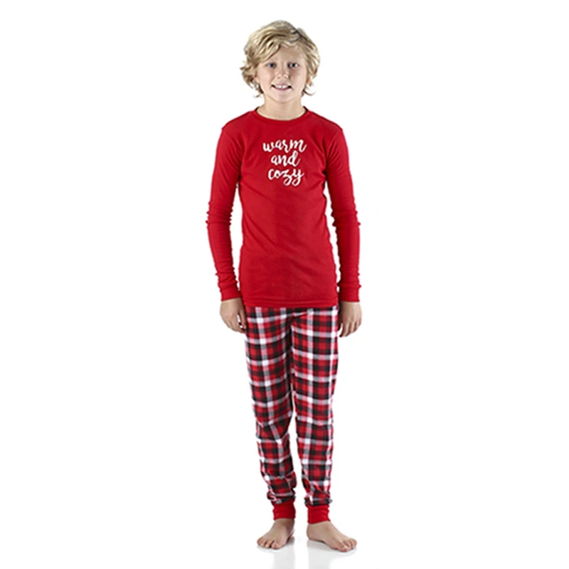 Kid set Семейные рождественские пижамные комплекты; Новинка года; одинаковые пижамы для пар; Рождественская одежда для сна для детей и взрослых; Ночная одежда; рождественские пижамы - Цвет: Kid set