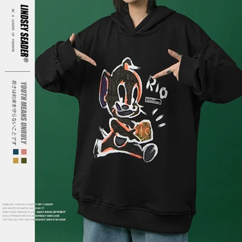 

Women Mens 2020 Harajuku Hoodie Sweatshirt Funny A Mouse Got A Cheese Mens Streetwear Hip Hop Hoodie Pullover Fashoon Hooded