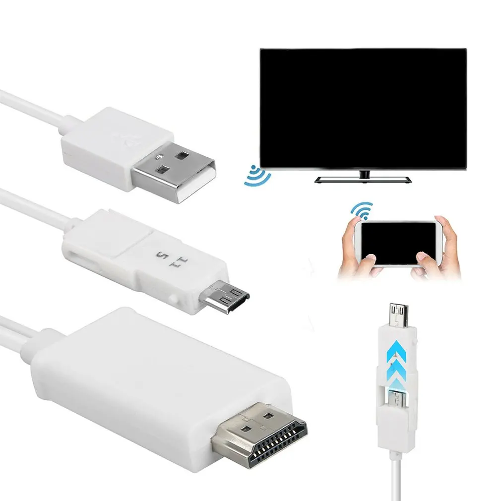 Изысканно разработанный прочный для сотового телефона Android Micro USB MHL до 1080P ТВ кабели адаптер MHL к HDMI