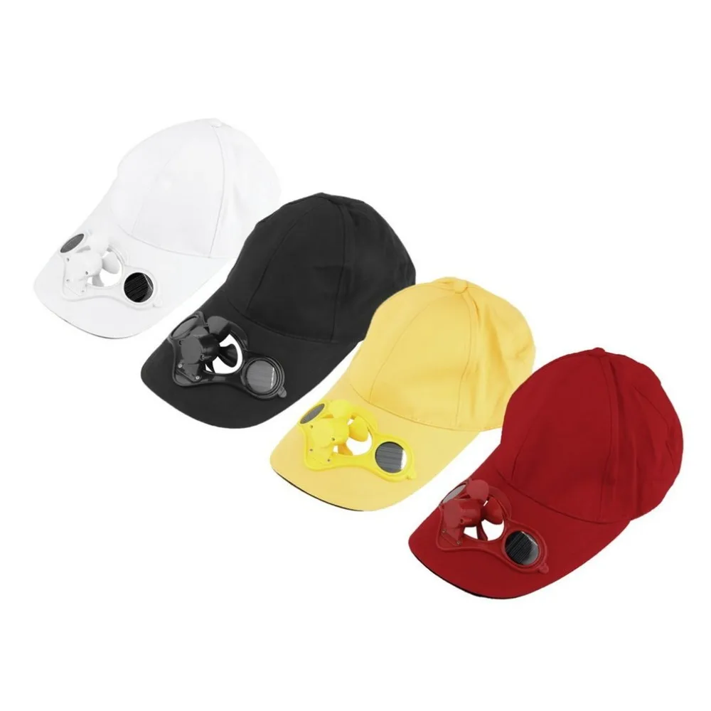 Fishing Summer Sport Outdoor Hat Cap With Solar Sun Power Cool Fan For Cycling Energy Save No Batteries Required