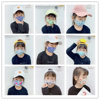 

6pcs PM2.5 Children Mouth Mask For Kids Cartoon Thicken Smog Masks Anti Dust Mask Facial Protective Covers Mouth Cap