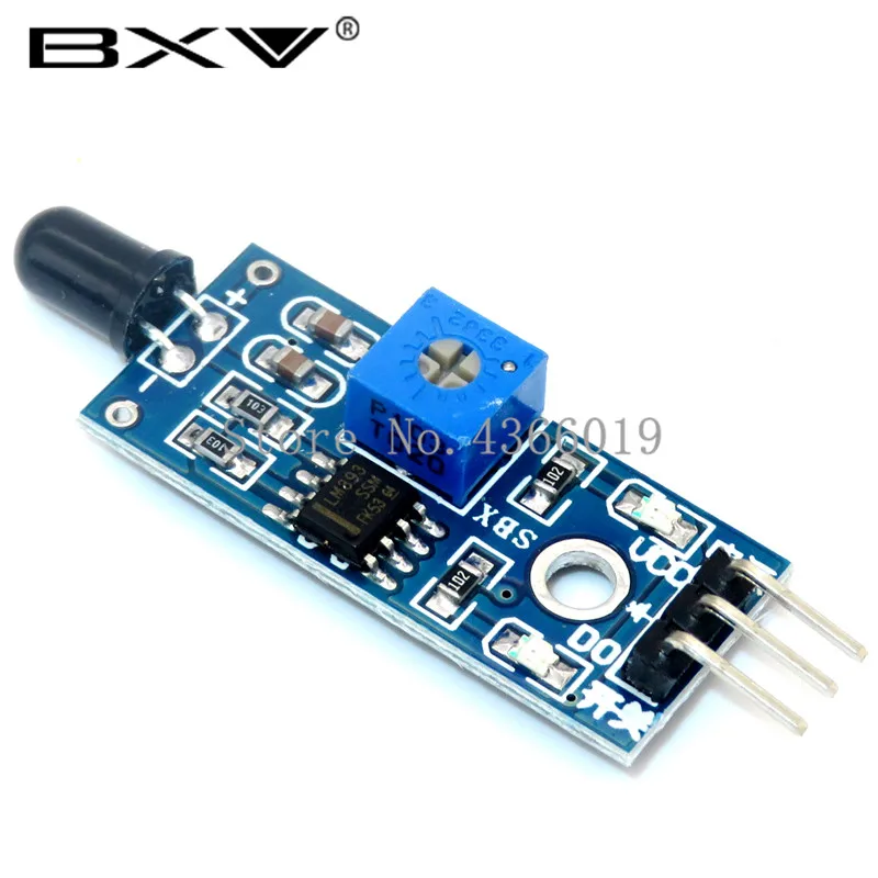 LM393 3 pin/4 Pin ИК Обнаружение пламени сенсор модуль пожарный детектор модуль инфракрасного приемника для arduino Diy Kit - Цвет: 3pin