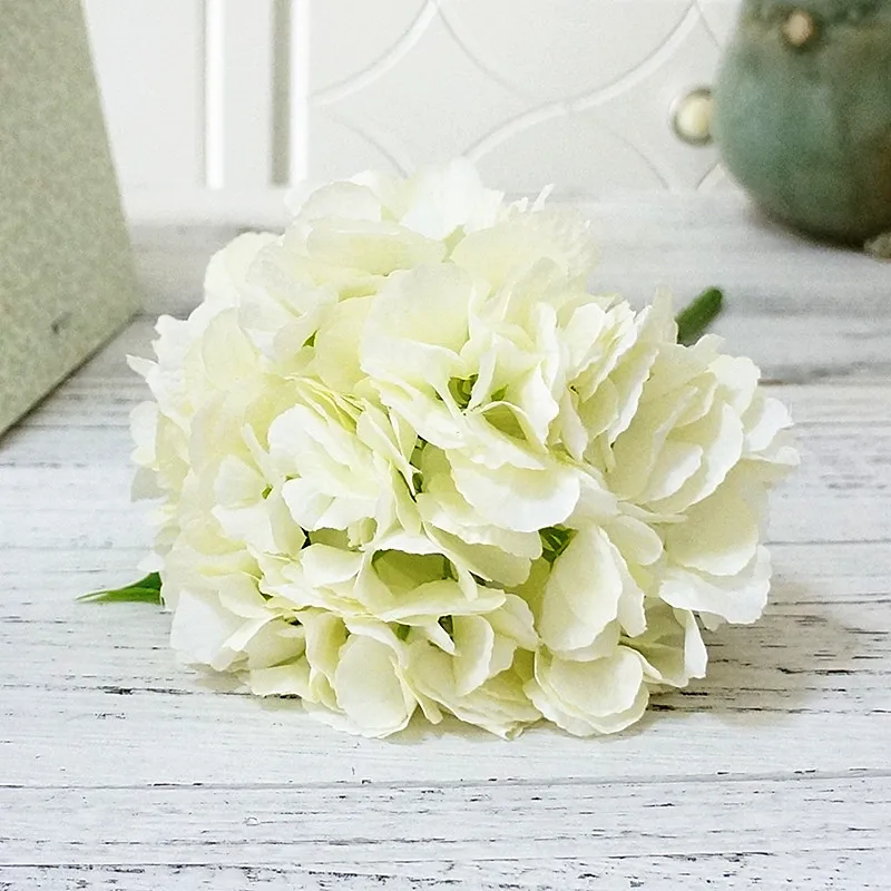 white Искусственные пионы, цветы для дома, свадьбы, вечеринки, дня рождения, Нового года, Дня Святого Валентина, Цветочный декор, шелковые гортензии, Цветочная композиция для вазы - Цвет: white