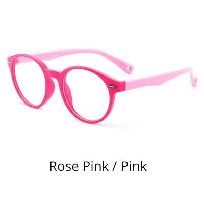 Rose Pink - Pink Ralferty гибкие силиконовые детские очки детские голубые легкие очки круглые винтажные розовые по рецепту без диоптрий очки K8217 - Frame Color: Rose Pink - Pink