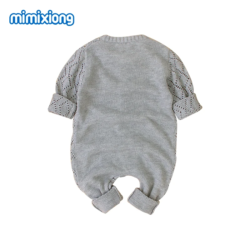Baby Rompers Knitted Fashion Candy Color Newborn Boys Jumpsuits Pajamas Spring Autumn Infant Girls Overall Children Clothes 0-2Y
