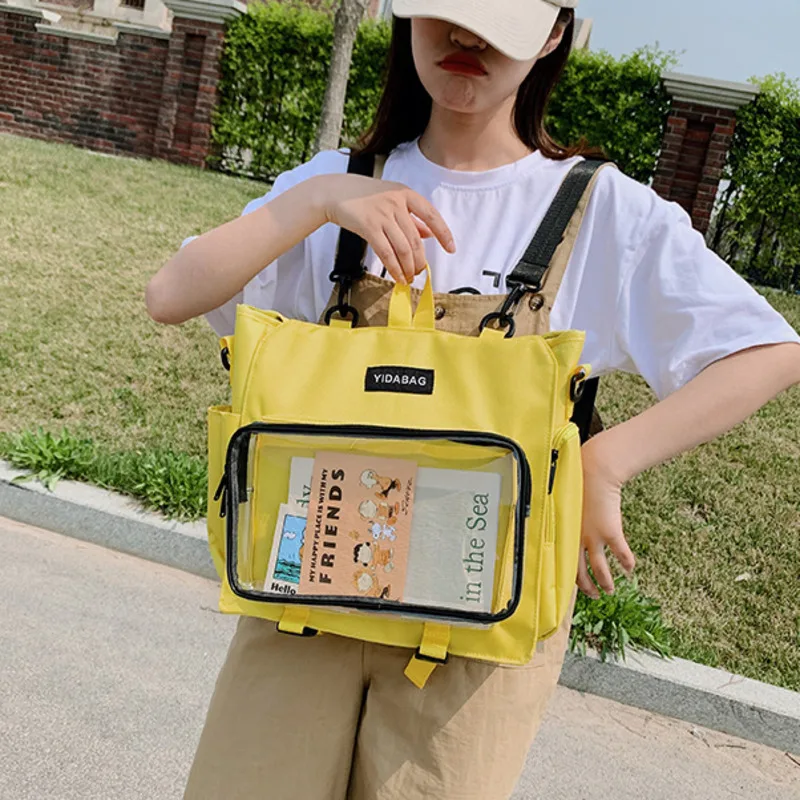 New Fashion Ita Bag Backpack Clear Pocket for Women Large Capacity Girls Transparent Shoulder Itabag Street Back Packs 4