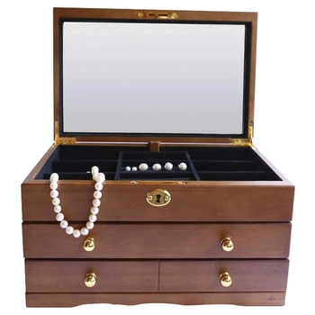 

Wooden Jewelry Box / Gemstone Cabinet Cabinet Armoire Ring Necklace Gift Storage Box Storage Box