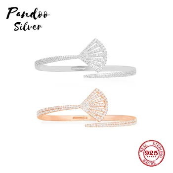 

Fashion Charm Sterling Silver Copy 1:1 Copy,Silver Flamenco Open Bangle Women Monaco Jewelry Gift With Logo