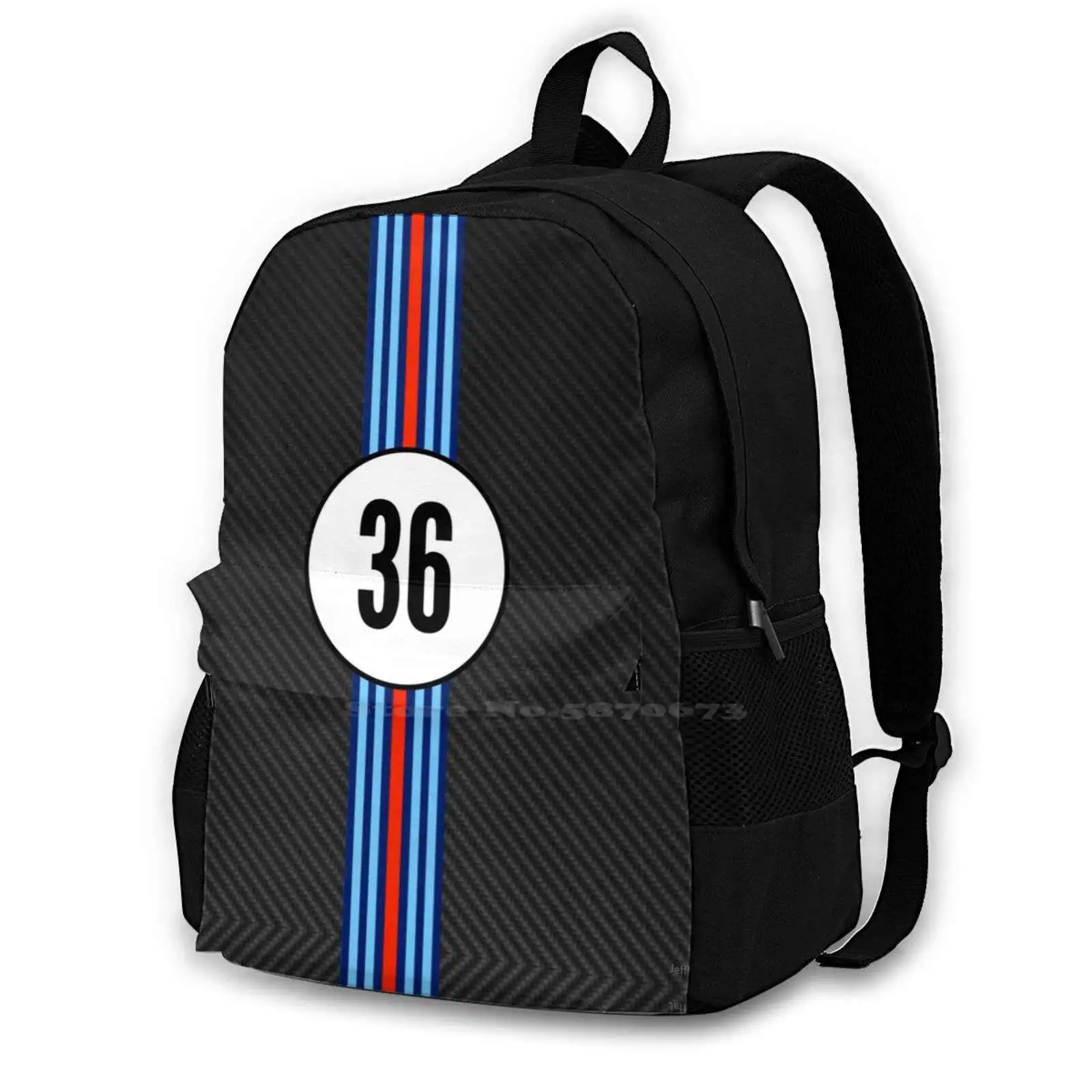 

Racing Stripes Carbon Background 36 Backpacks For Men Women Teenagers Girls Bags Optic Gaming Advan Toyo Tires Martini Drink
