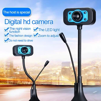 

HD Webcam USB Web Camera with Noise Cancelling Microphone 360 Degree Rotation Webcam 640X480P