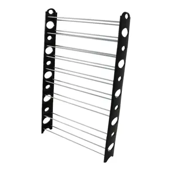 

10-Tier Non-woven Fabric Shoe Rack Adjustable Steel & Plastic Fashionable Room-saving Cabinet Shoes Storage Organizer